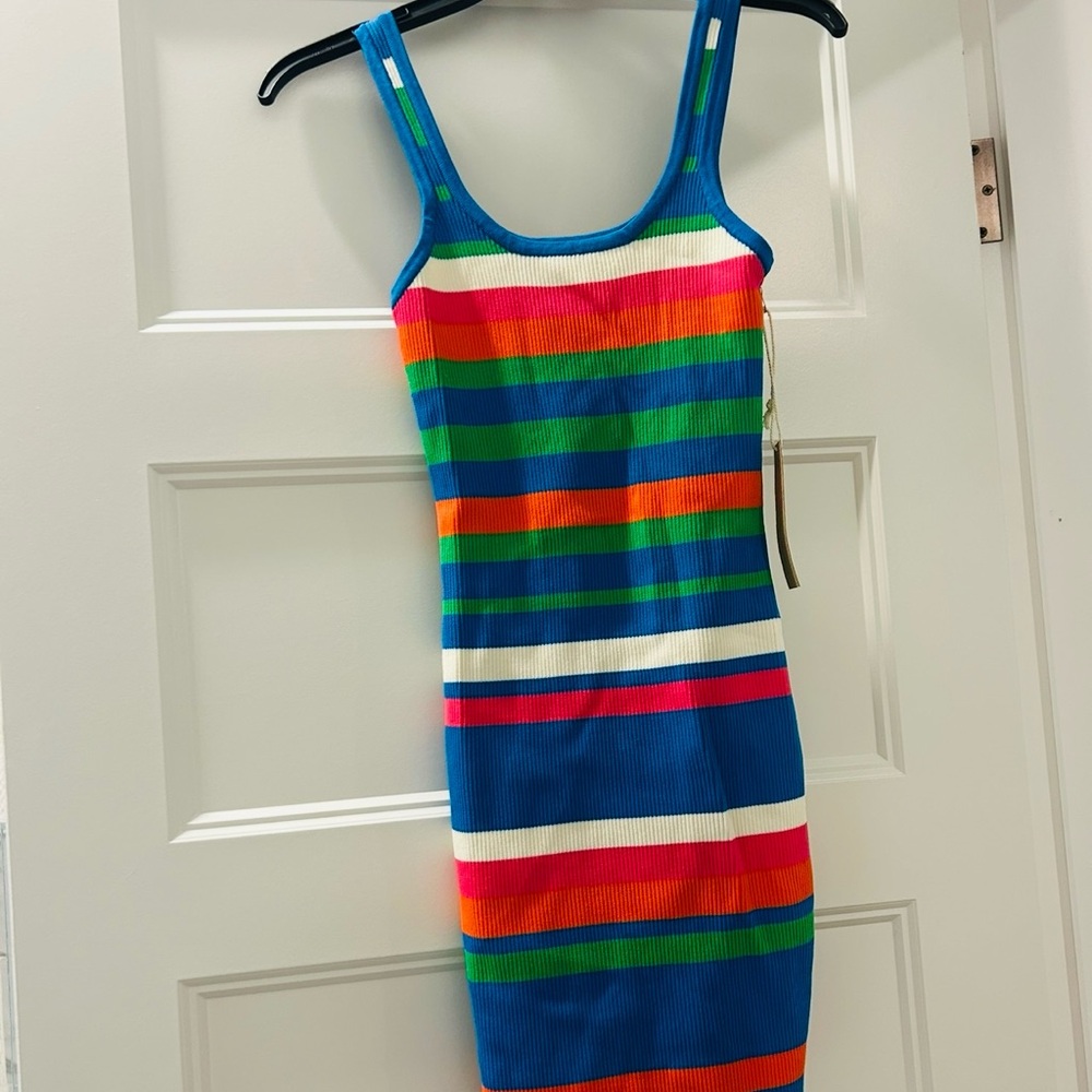 Colorful Striped Knit Dress